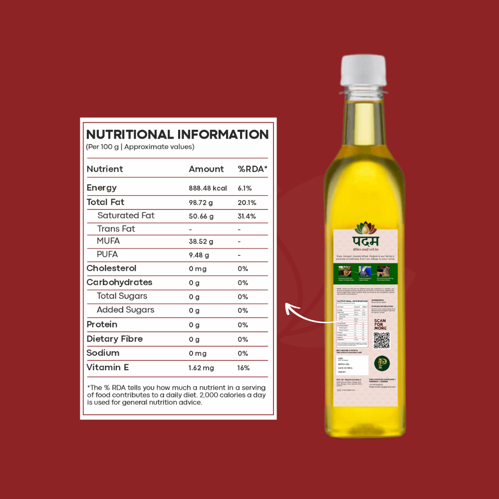 Padam Cold pressed Groundnut oil - Image 8